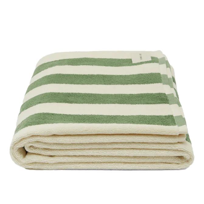 Assembly Label Cotton Stripe Beach Towel Pandan/Cream